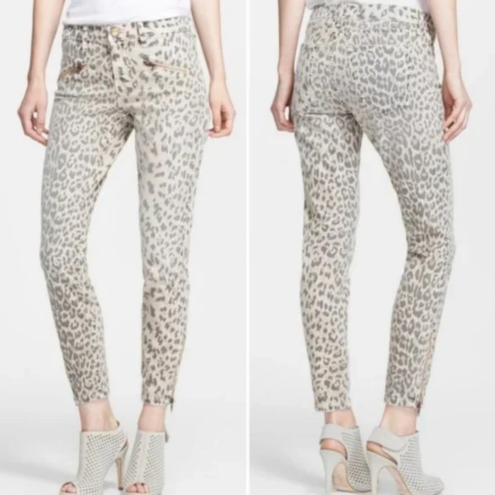 The Soho Stiletto Leopard Print Ankle Zip Skinny
